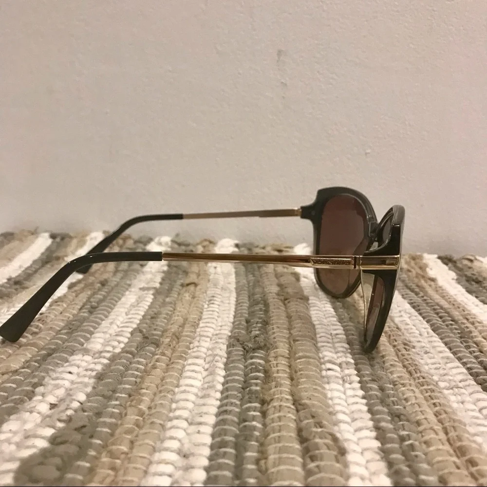 Von Zipper ‘Begonia’ black frame, yellow metal hinges oversized sunglass…